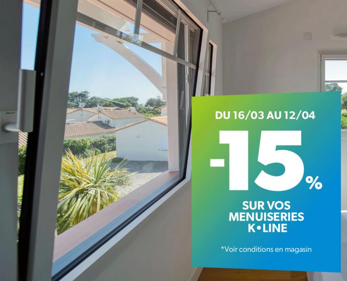 -15% sur vos fen&ecirc;tres et portes K-Line