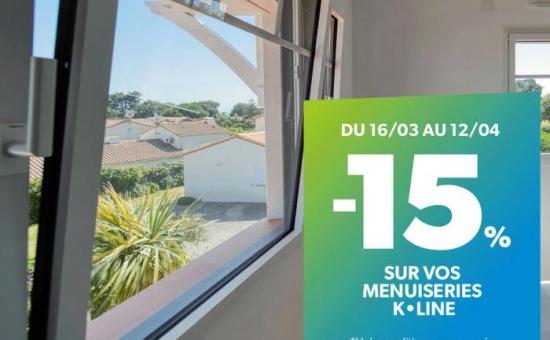 -15% sur vos fen&ecirc;tres et portes K-Line
